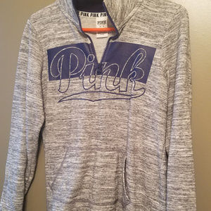 Pink Quarter-Zip Fleece/Sweatshirt - Size S